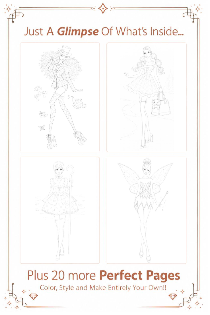 Adult Fashion Coloring Pages Printable Picks