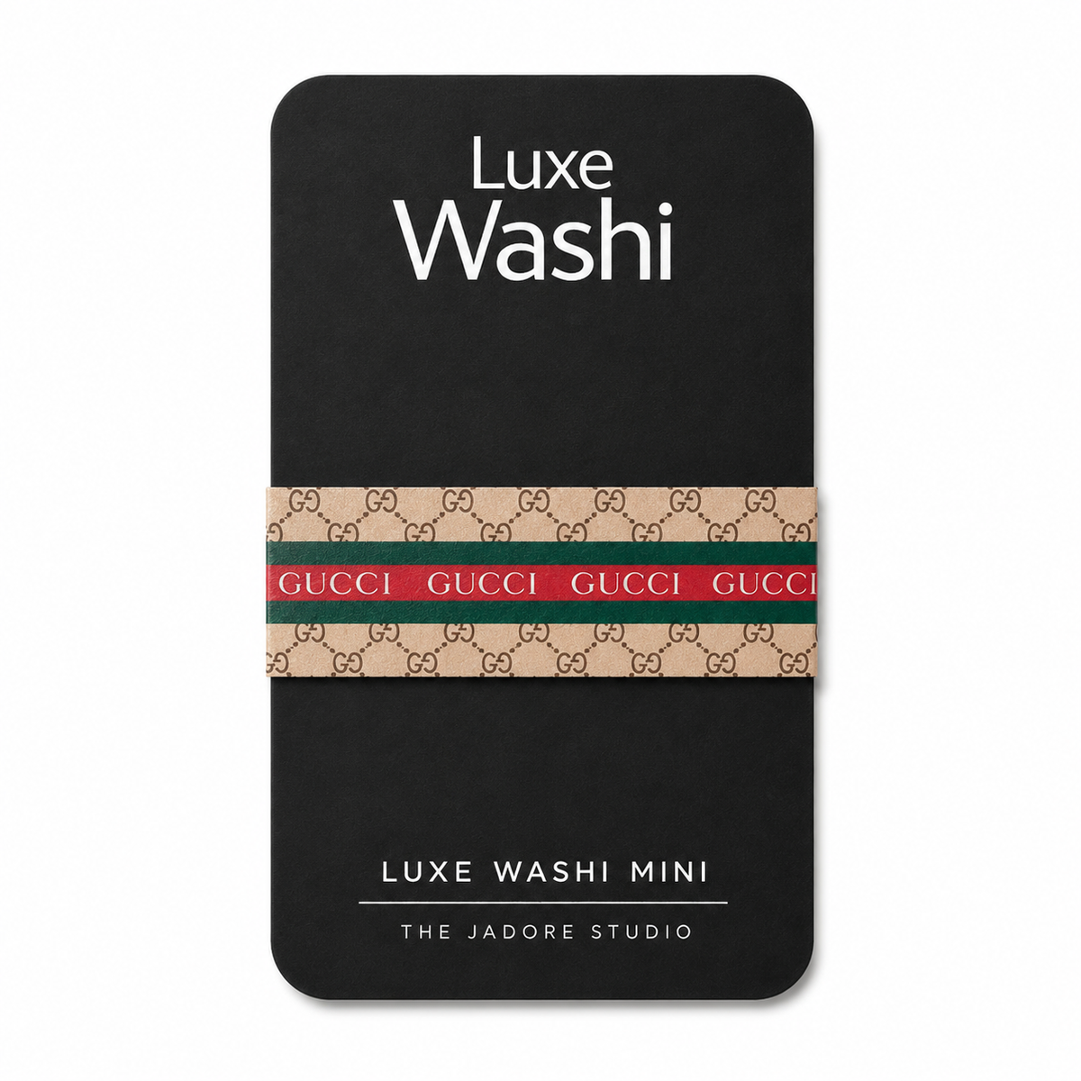Luxe Washi Mini — Striped Monogram