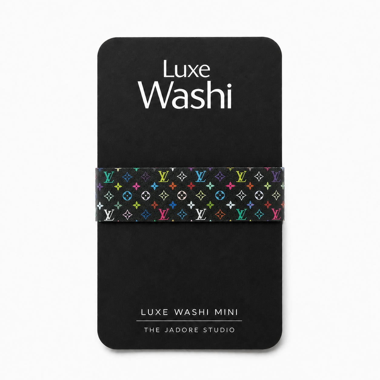 Luxe Washi Mini — Black Multicolor Monogram