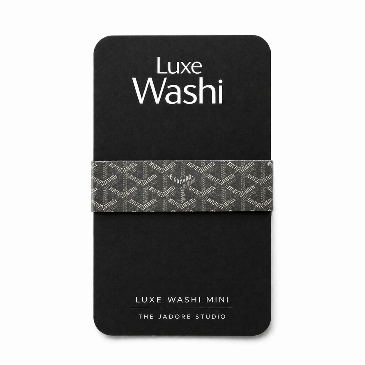 Luxe Washi Mini — Black & Gray Monogram
