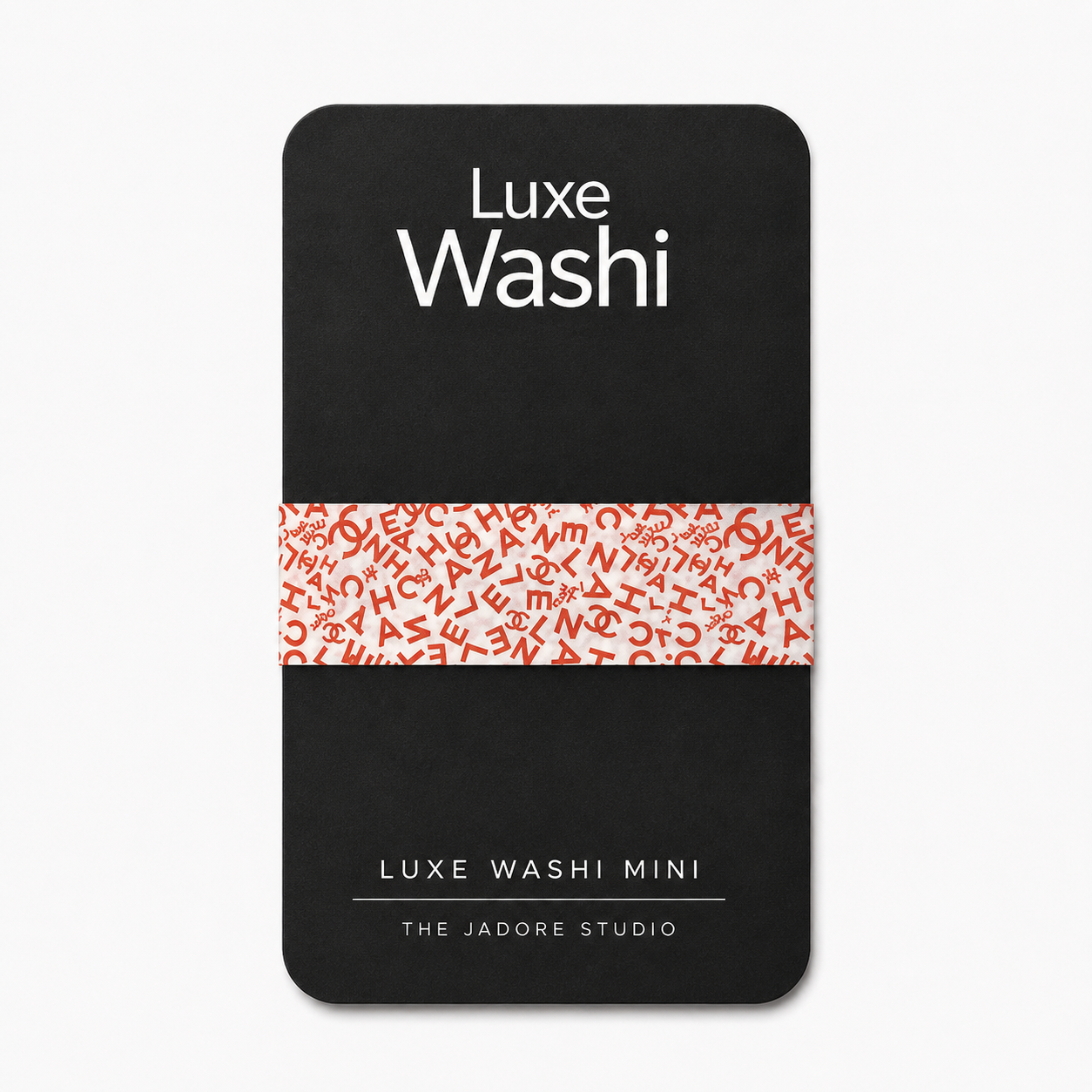 Luxe Washi Mini — Red Typography